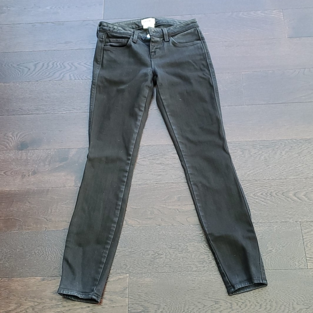 L'Agence Skinny Low Rise Black Fog Jeans - Picture 1 of 6